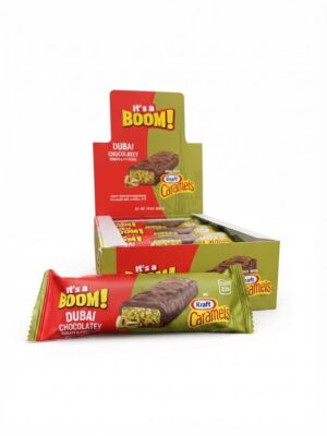 It's a BOOM! Dubai Caramel Kunafa Pistachio Bar 1.6oz 12ct